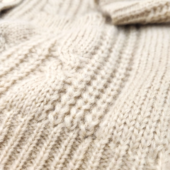 Vintage Geoffrey Alexander Chunky Cottage Mohair Blend Cardigan, Beige Women's L - Picture 8 of 11